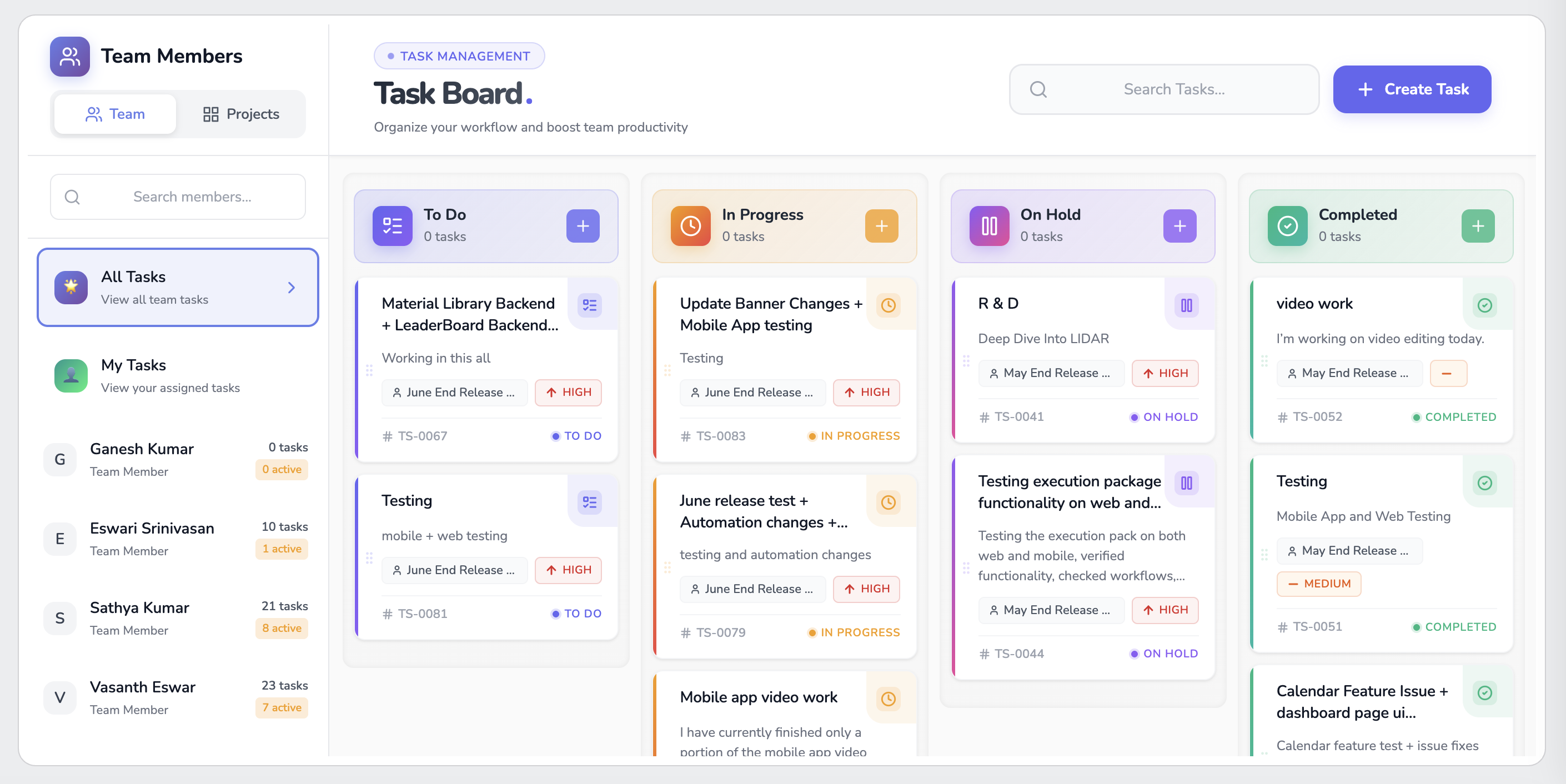 Drop: task & effort-tracking screen